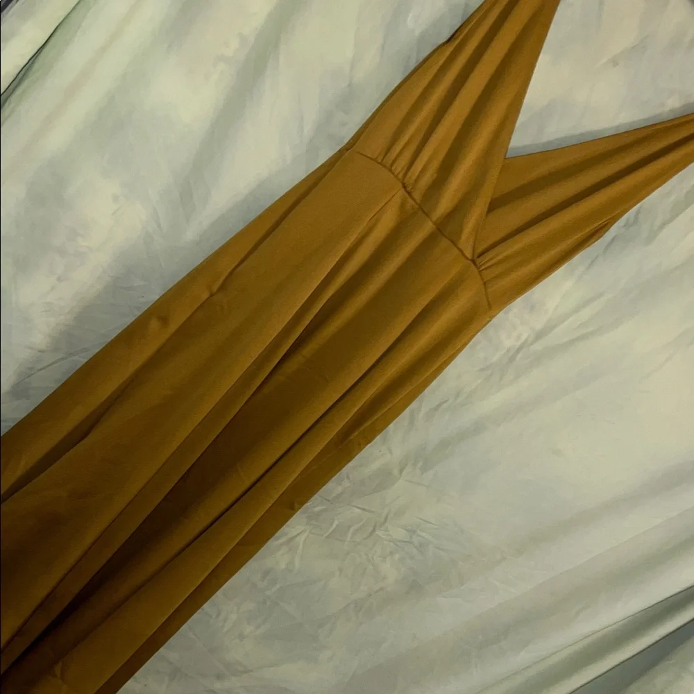 French Connection deep mustard midi Women's Dress - Picture 8 of 9